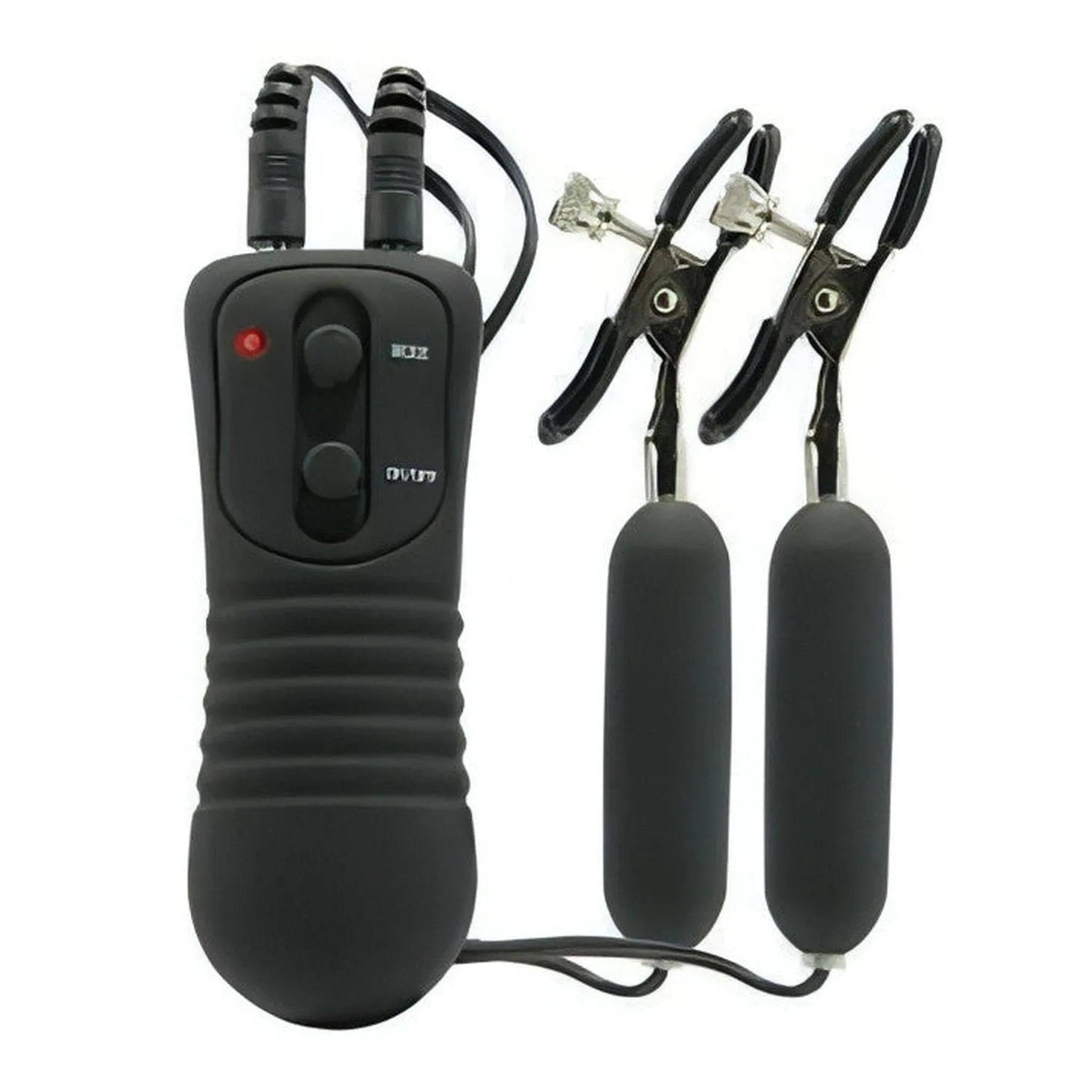 Stringicapezzoli con vibrazione multispeed regolabile tramite telecomando – Silicone, Nero