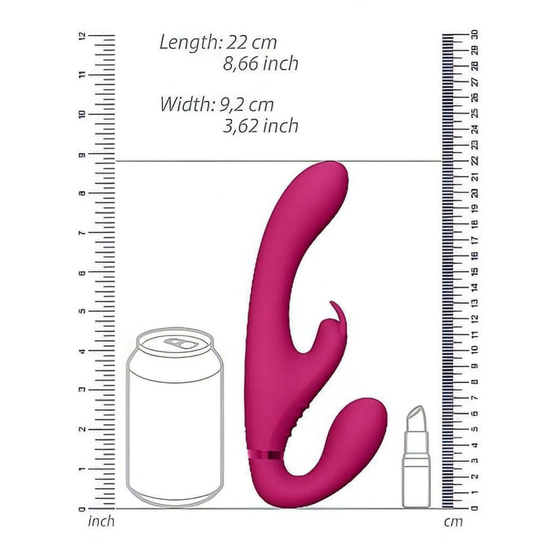 Suki Rabbit Strapon Strapless con 3 diversi motori