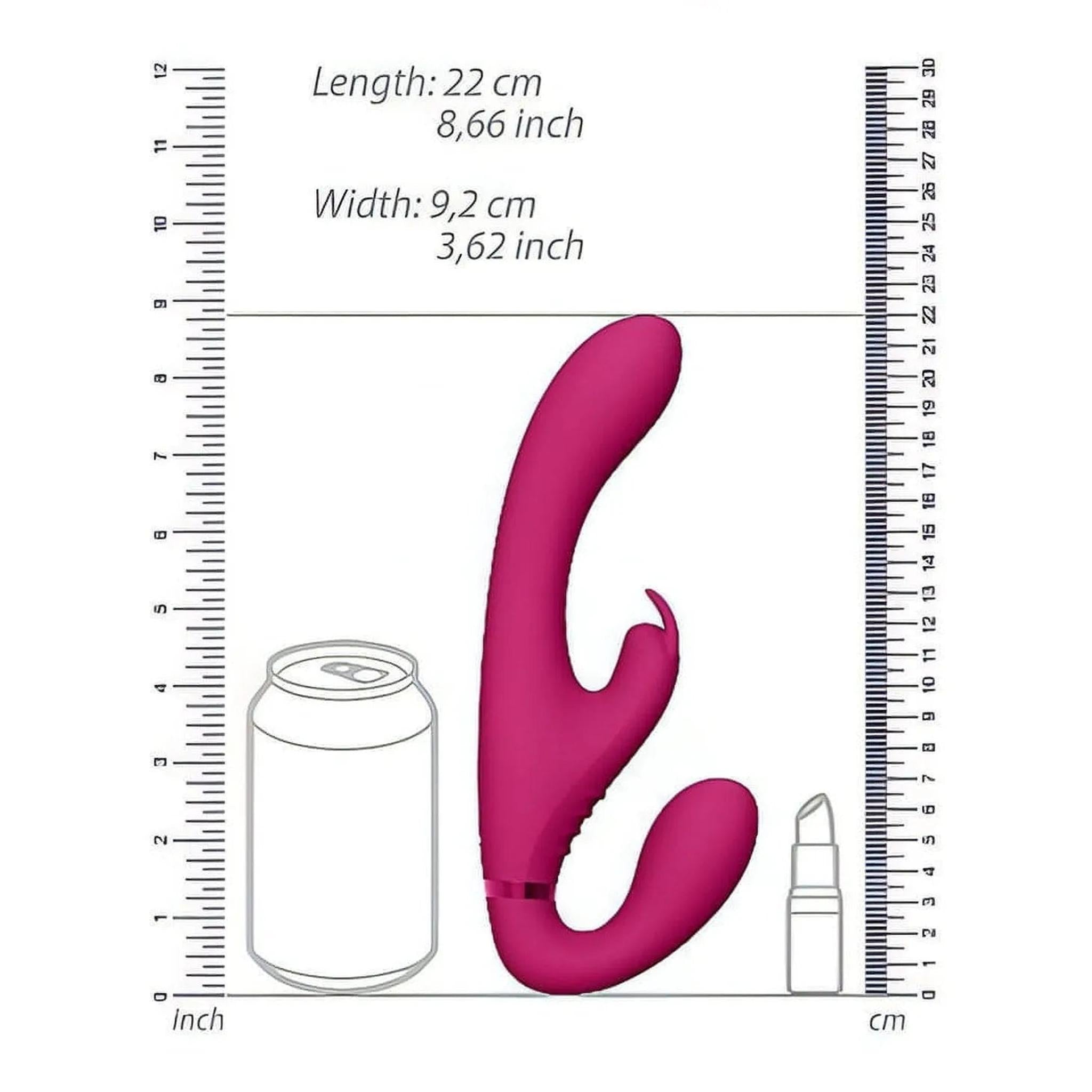 Suki Rabbit Strapon Strapless con 3 diversi motori