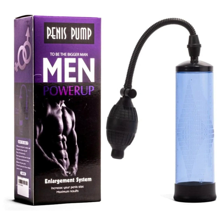 Penisentwickler mit manueller Pumpe – Blau