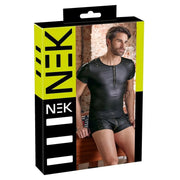 T-Shirt Uomo Sexy Con Cerniera Sul Petto