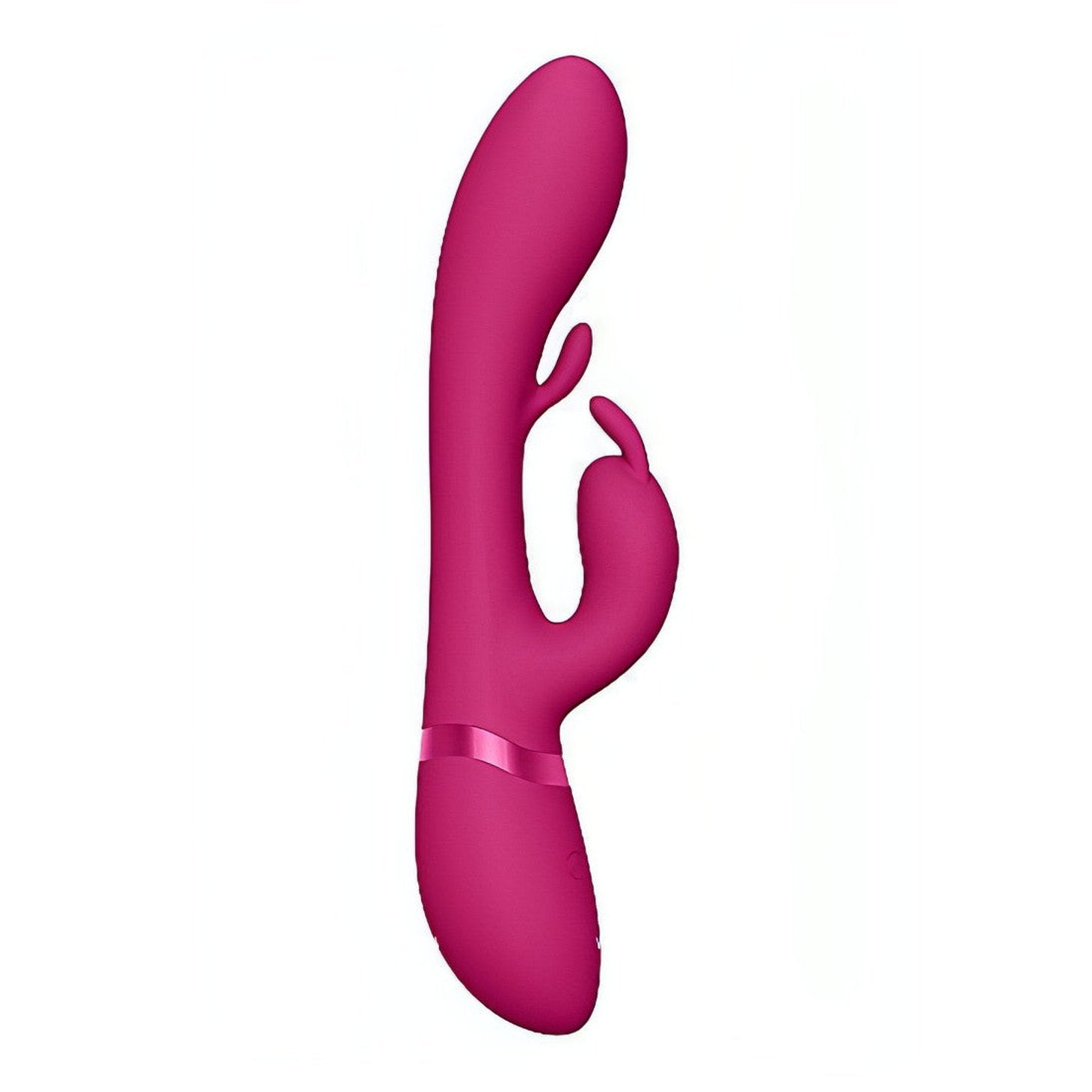 Tama Vibratore Rabbit con 3 motori per stimolazione del punto-G con una particolare lingua ondeggiante - Fucsia - GoEstasy