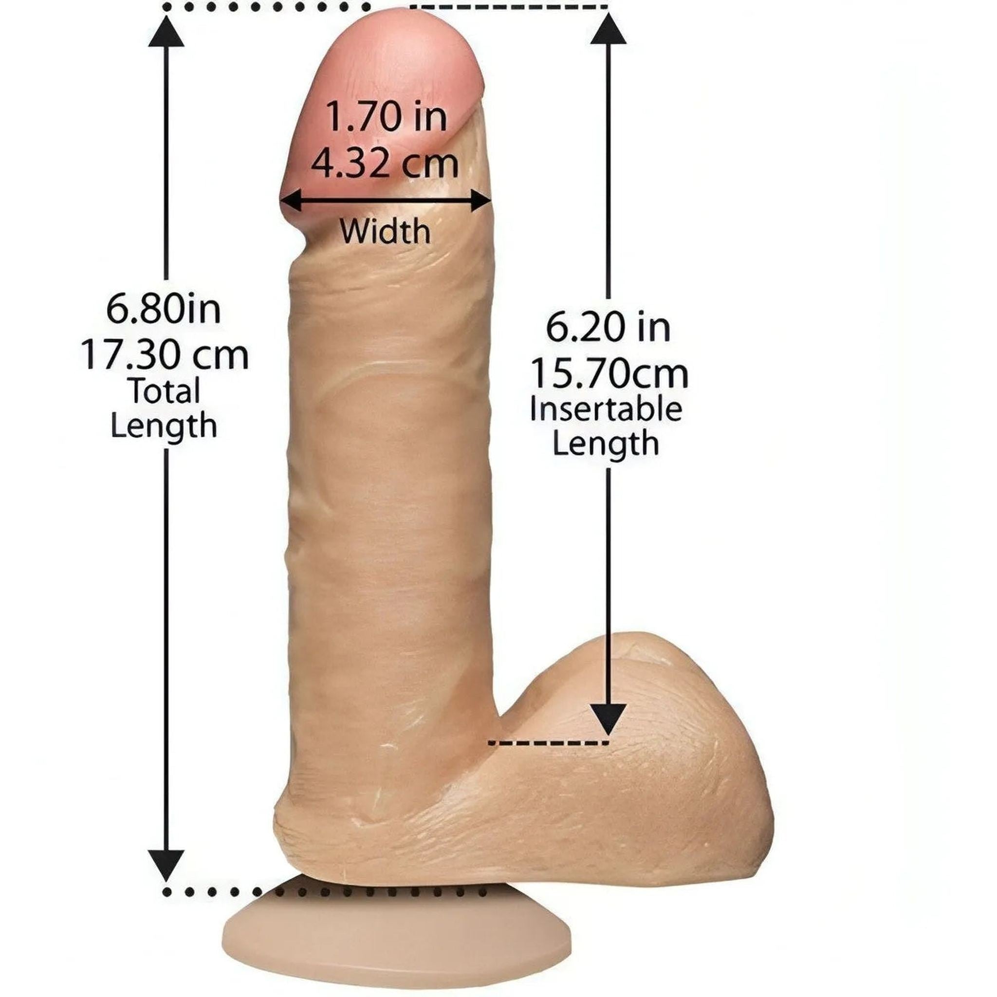 The Realistic Cock 6'' - White