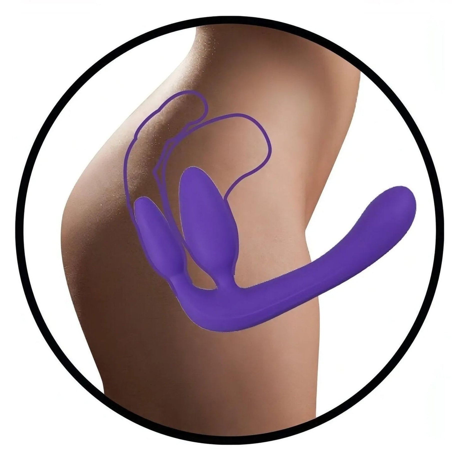 Trio Strapless Strap-On Triple Teaser