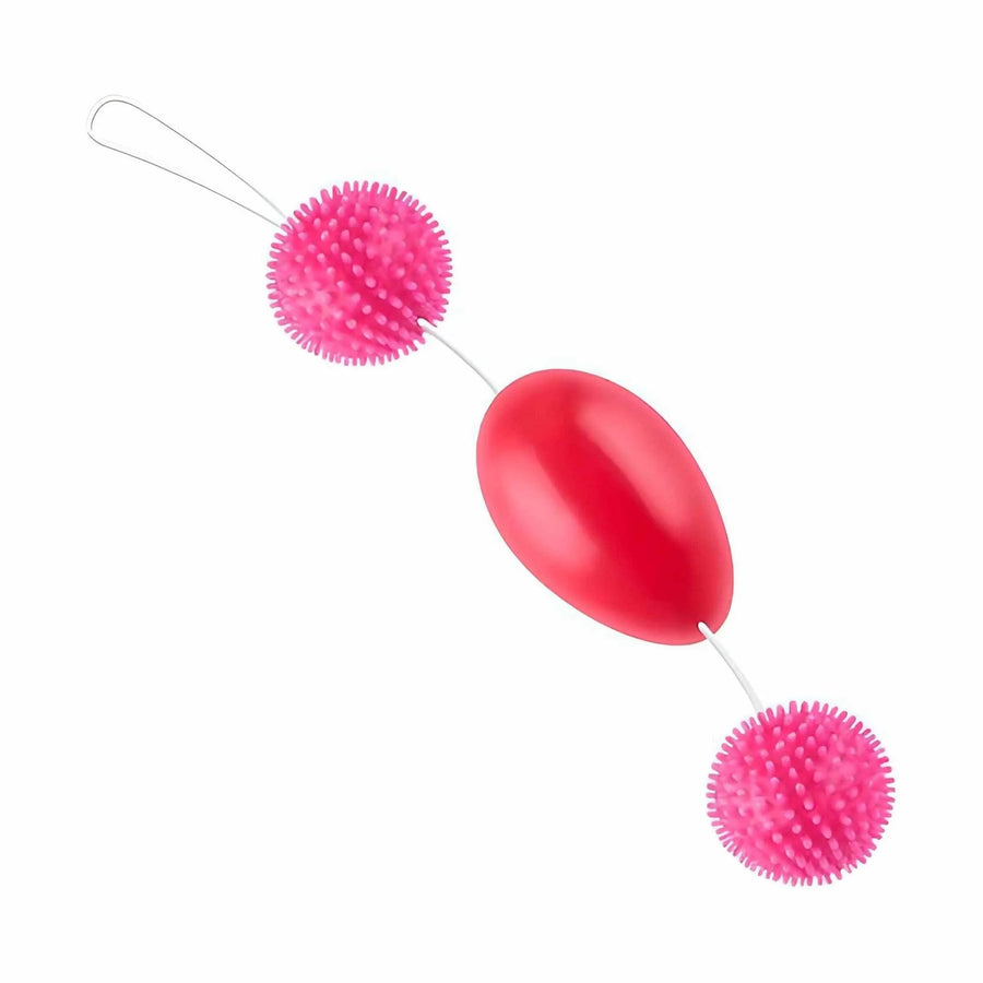 Trio of Anal/Vaginal Beads with stimulating reliefs - Pink