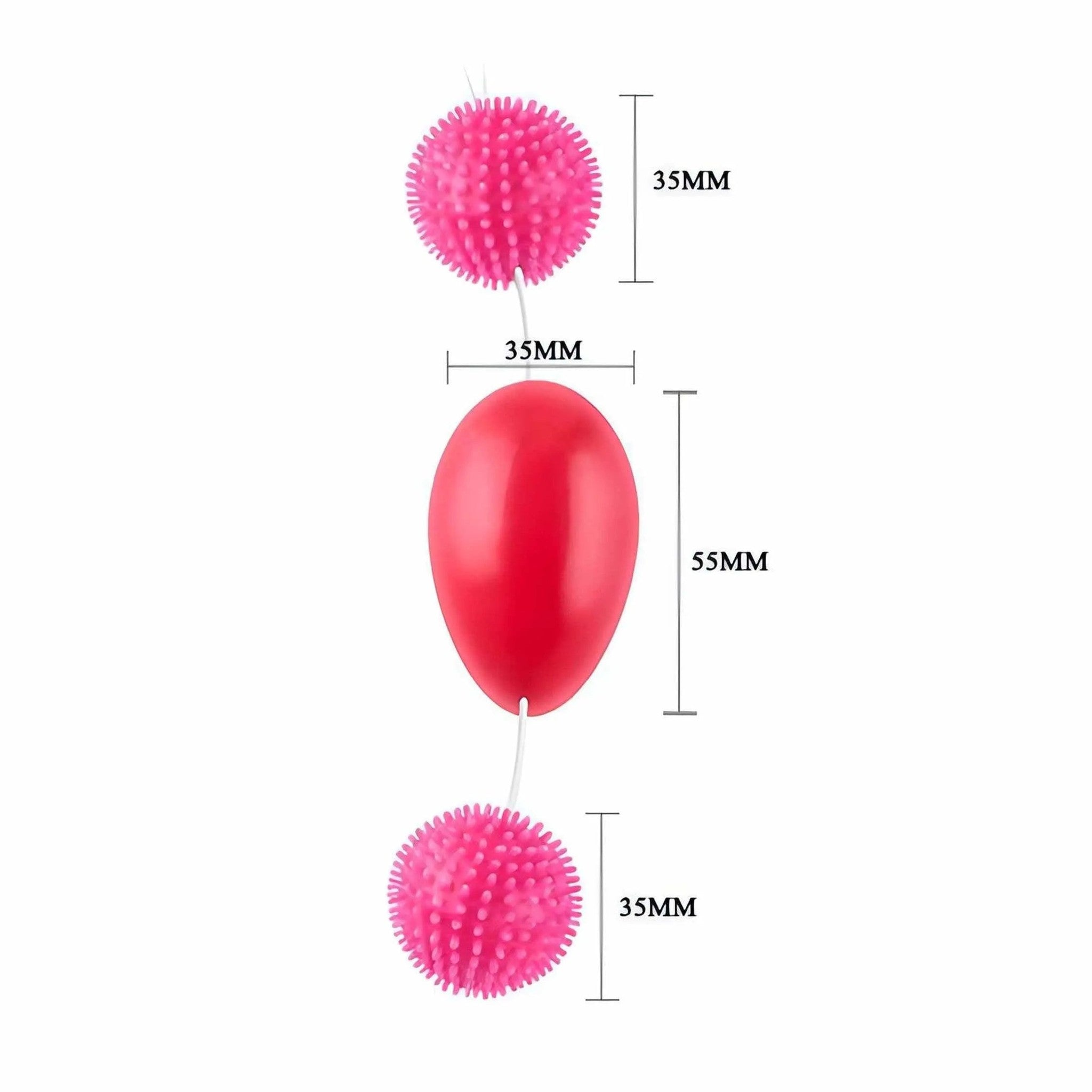 Trio di Palline Anali/Vaginali con rilievi stimolantio - Rosa