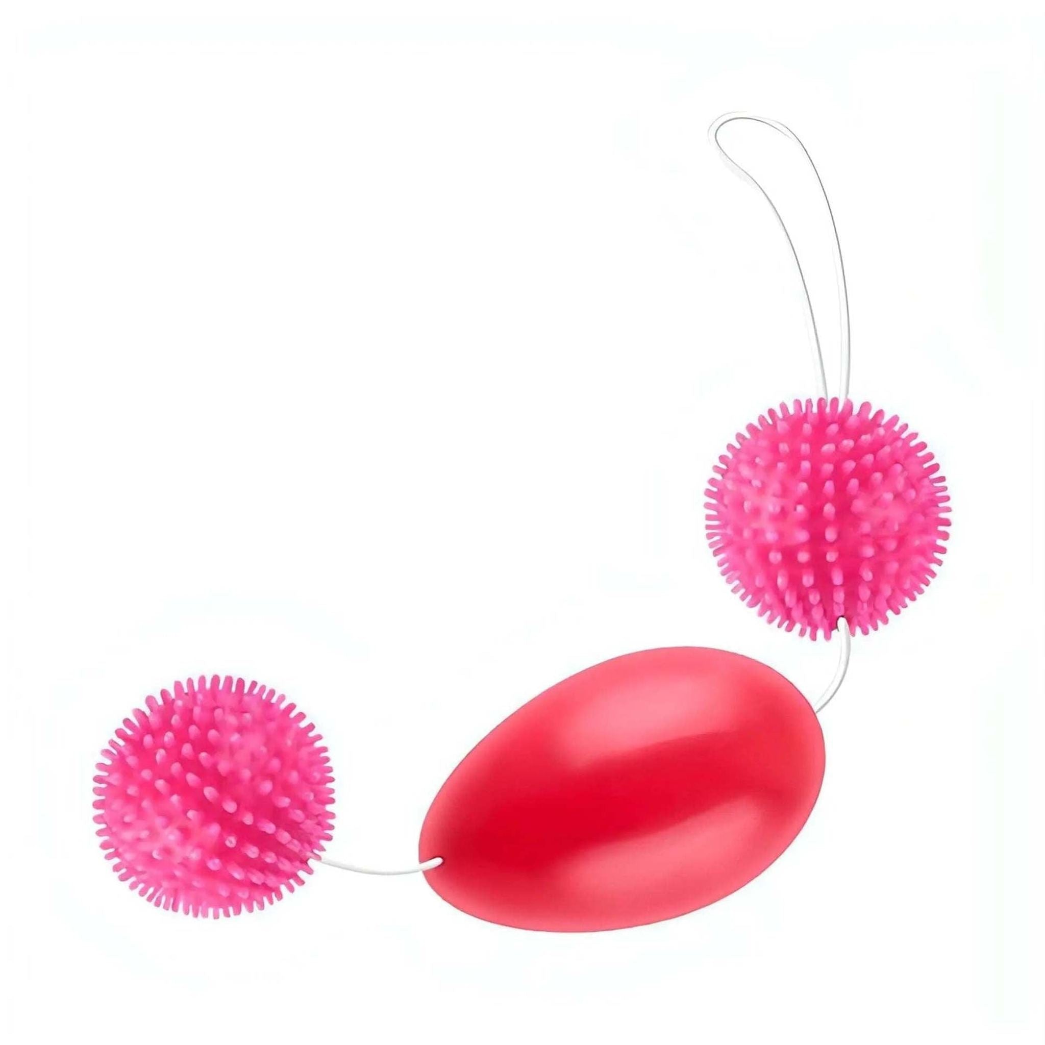 Trio di Palline Anali/Vaginali con rilievi stimolantio - Rosa