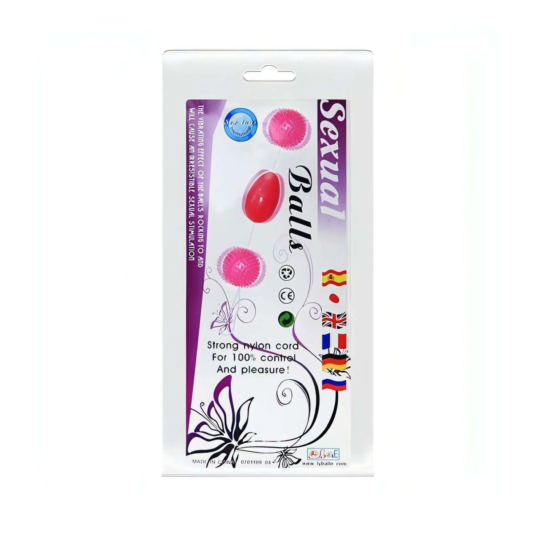 Trio di Palline Anali/Vaginali con rilievi stimolantio - Rosa