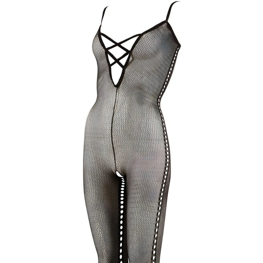 Sexy Netz-Catsuit mit Schrittöffnung – M/L