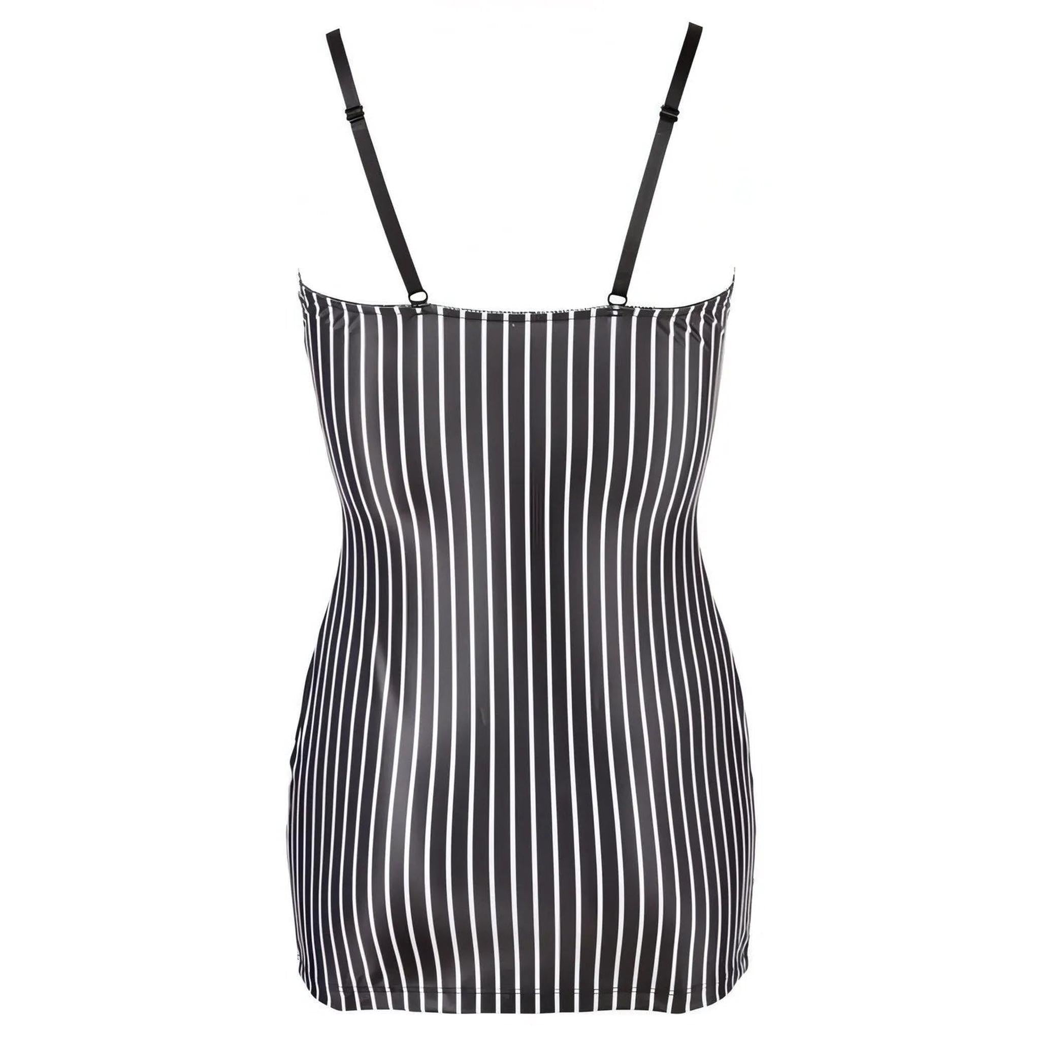 Vestitino da Segretaria Sexy con clip reggicalze e cravattino Nero