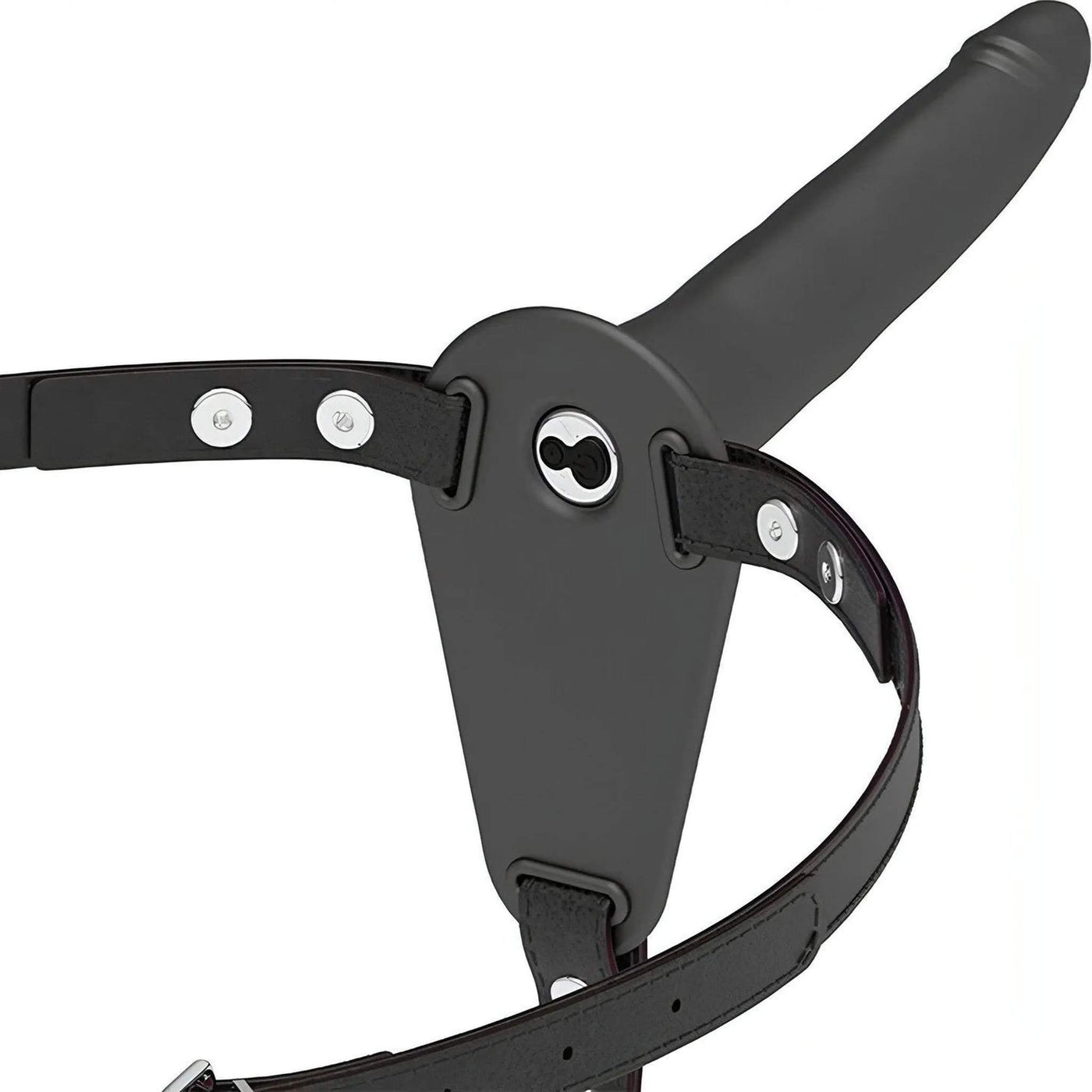 Vibrating Penetrix Silicone Strap-On 15 cm - Nero, ricaricabile, 10 modalità di vibrazione
