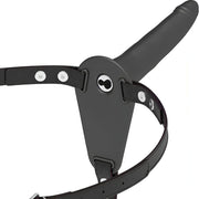 Vibrating Penetrix Silicone Strap-On 15 cm - Nero, ricaricabile, 10 modalità di vibrazione