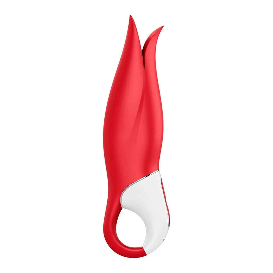 Vibrador de diseño ultra potente con pétalos de placer de aleteo, hecho de silicona médica - rojo, recargable