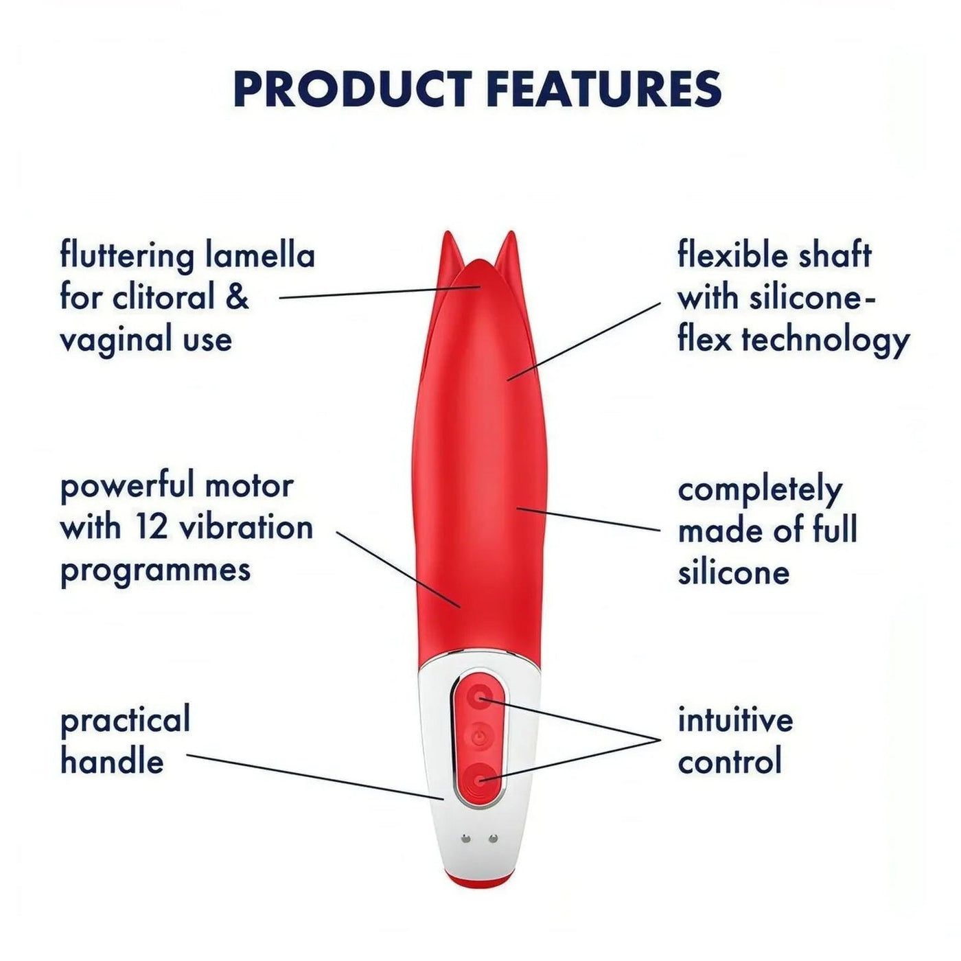 Vibratore Design Ultra Potente con petali del piacere svolazzanti