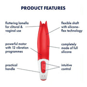 Vibratore Design Ultra Potente con petali del piacere svolazzanti