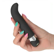 Vibratore Punto G in silicone 15 cm - Multispeed, Nero