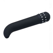 Vibratore Punto-G in silicone 15 cm con diamanti - Multispeed, Nero