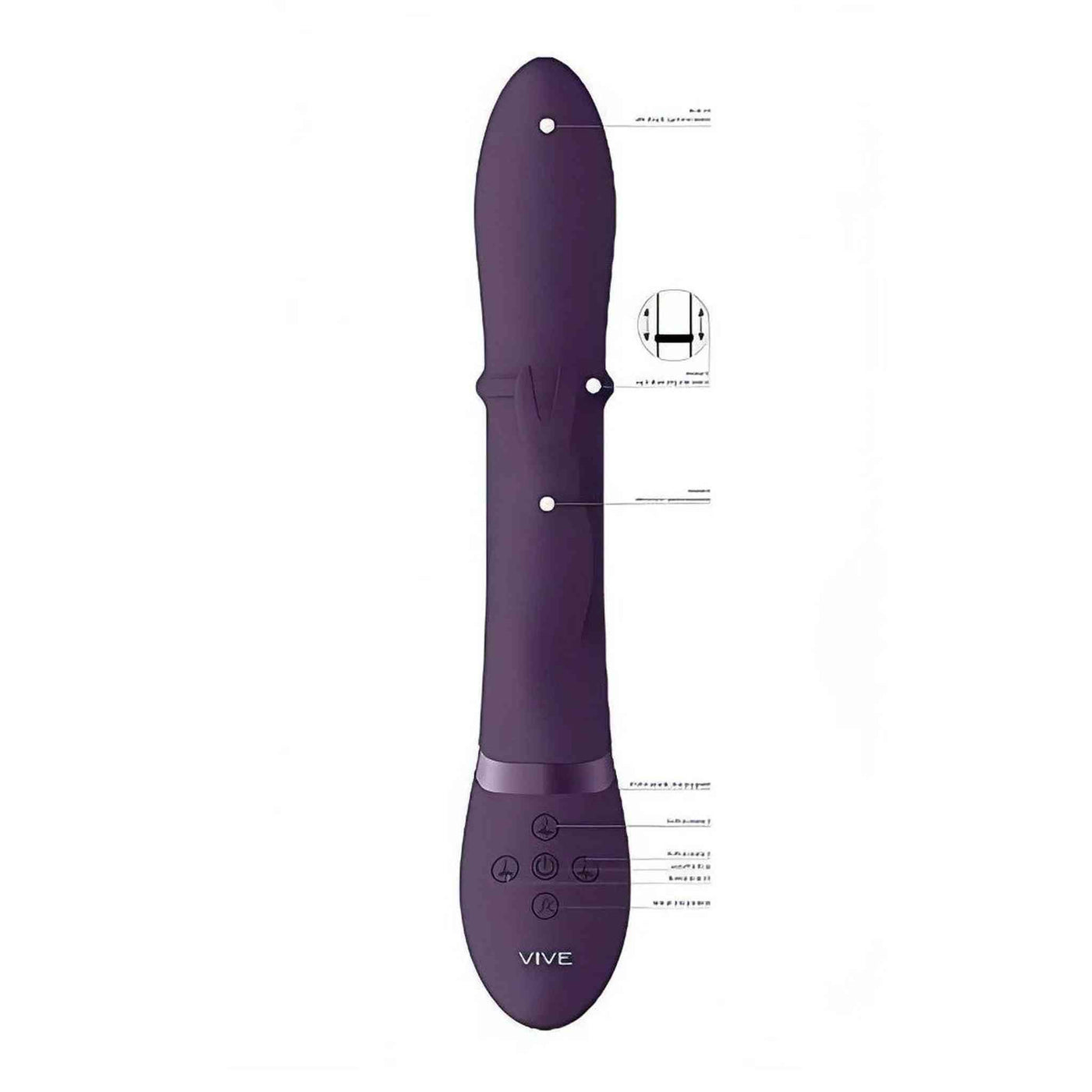 Vibratore Rabbit con anello Sali e Scendi