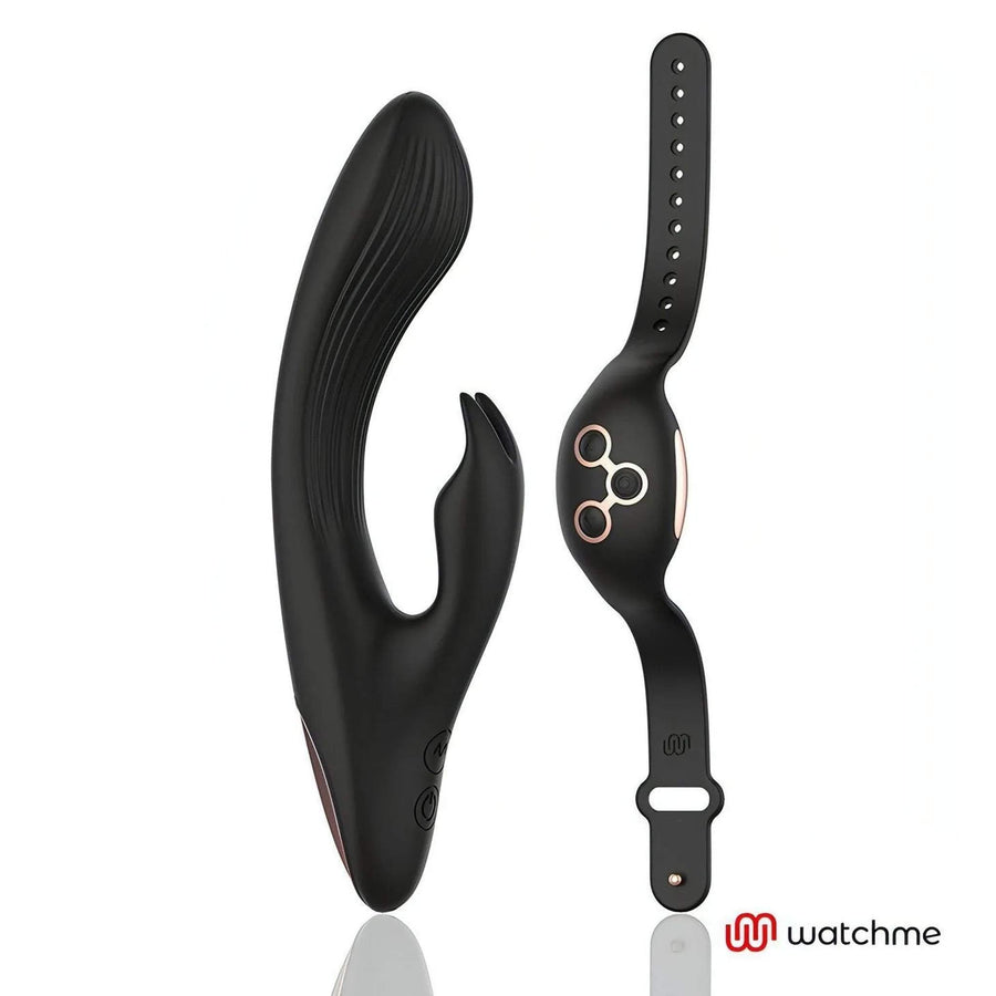 Silicone Rabbit vibrator with WatchMe technology remote control watch - 7 vibration modes