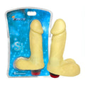 Vibrador realista con testículos de 15.5 cm Ø 4.5 cm - multiesped, rosa de carne