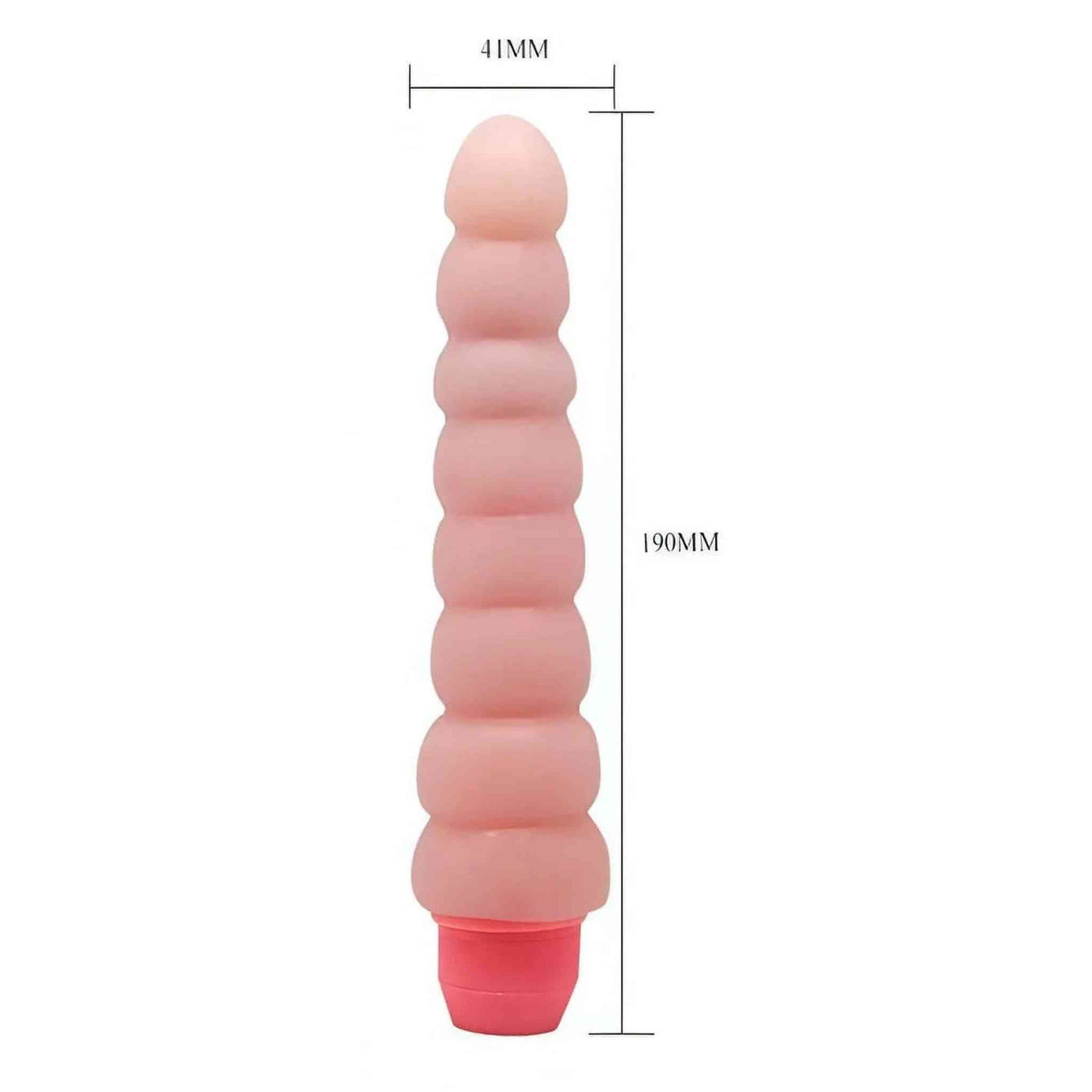 Dimensioni vibratore anal 190mm silicone rosa carne