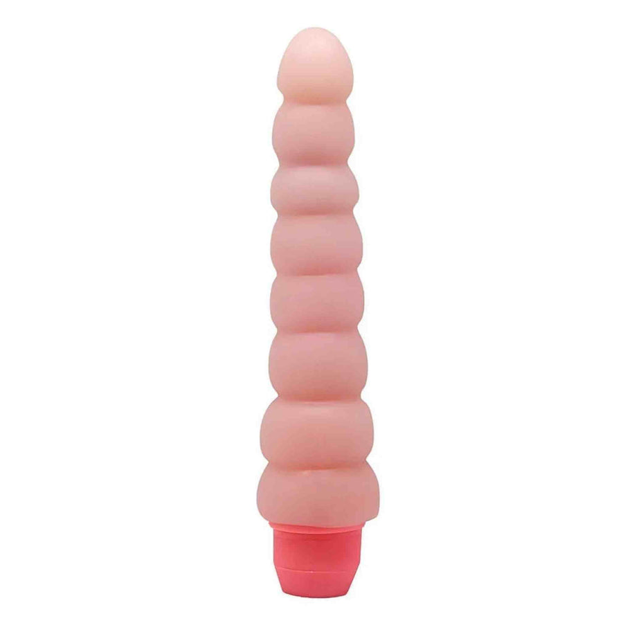 Vibrator with adjustable plug and gradual balls - Flesh Pink