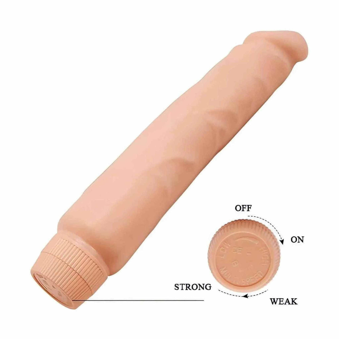 Vibratore multivelocità in Soft Skin 26 cm