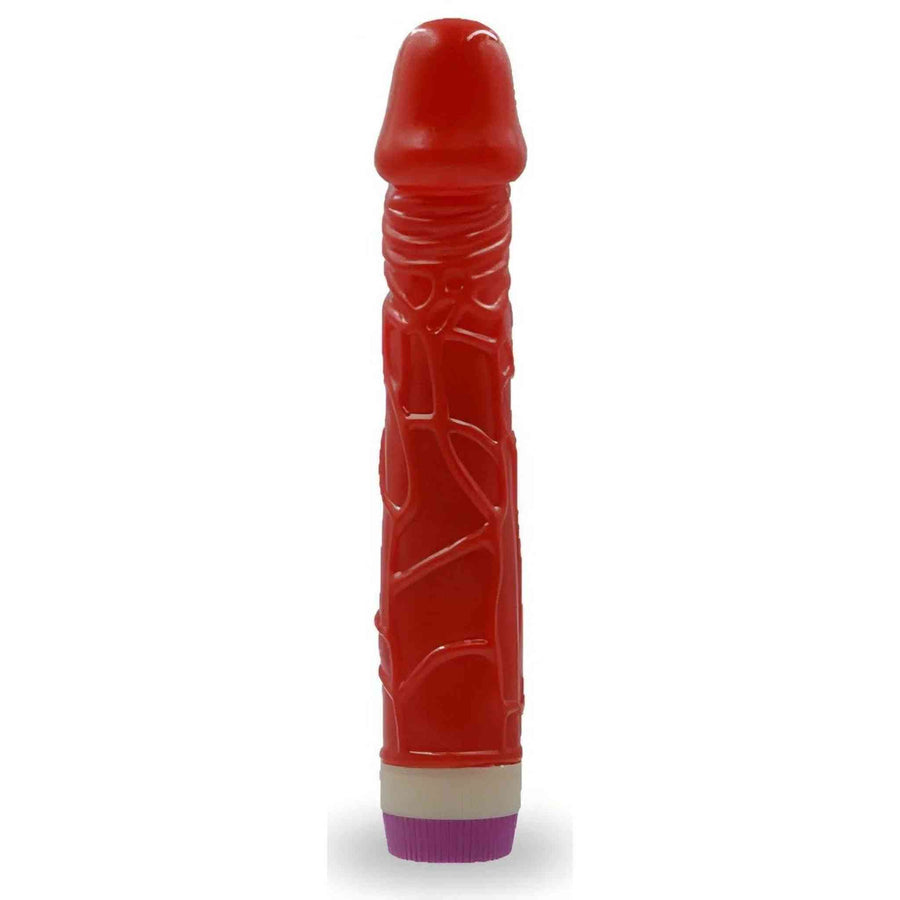 BIG multispeed realistic vibrator - Red