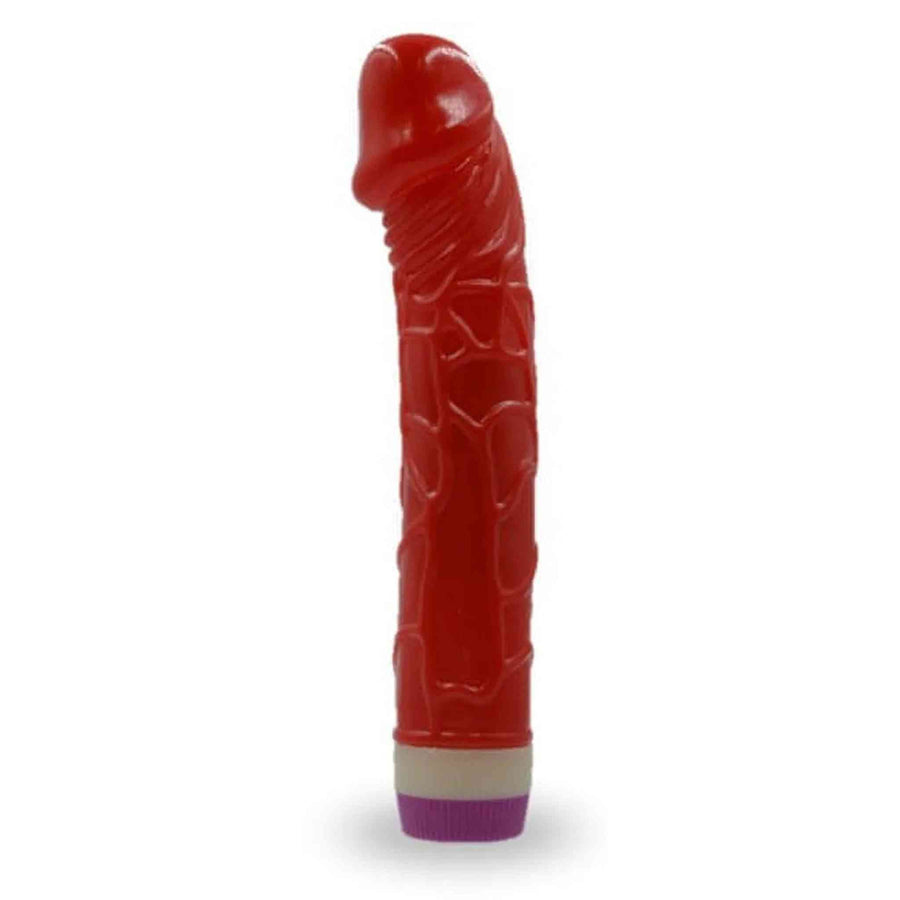 BIG multispeed realistic vibrator - Red