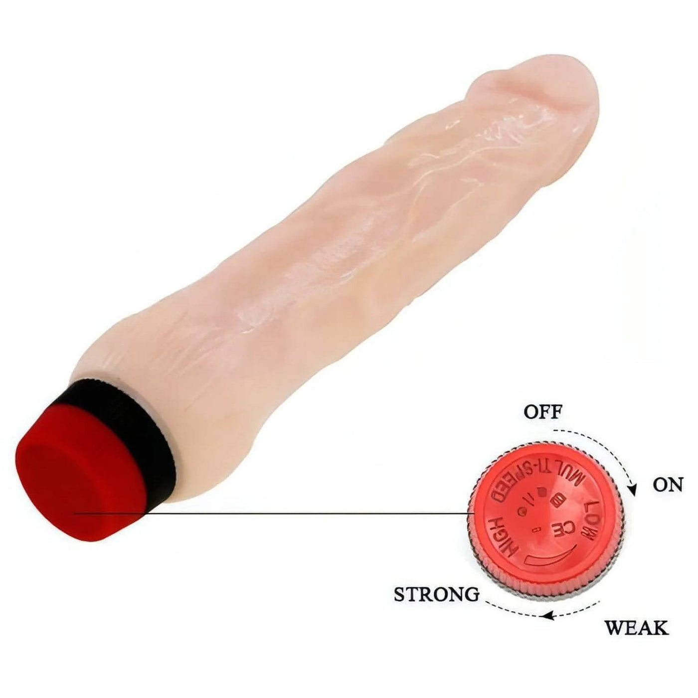 Vibratore realistico in TPR - Rosa Carne