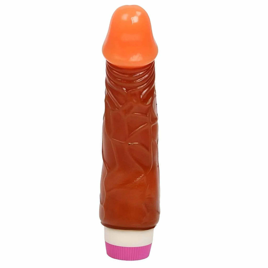 Realistic medium multispeed vibrator - Mulatto