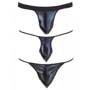 Vynil Set da 3 Pezzi: Jockstrap, Mini String e Perizoma