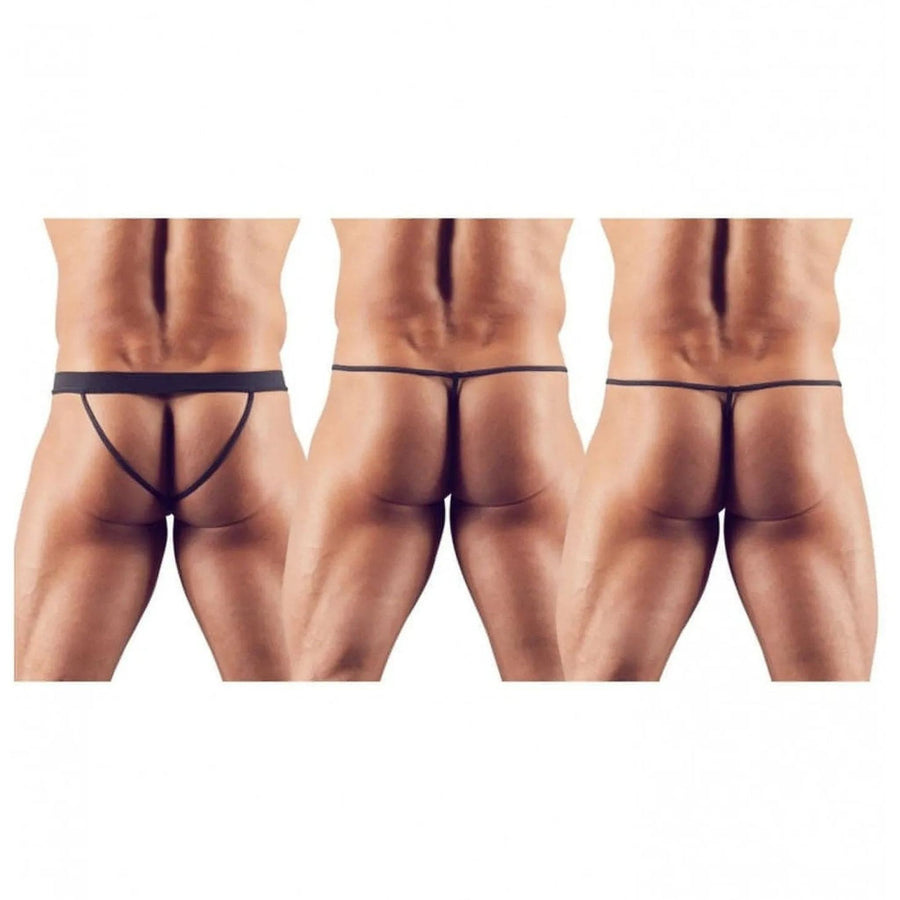 Vynil Set da 3 Pezzi: Jockstrap, Mini String e Perizoma