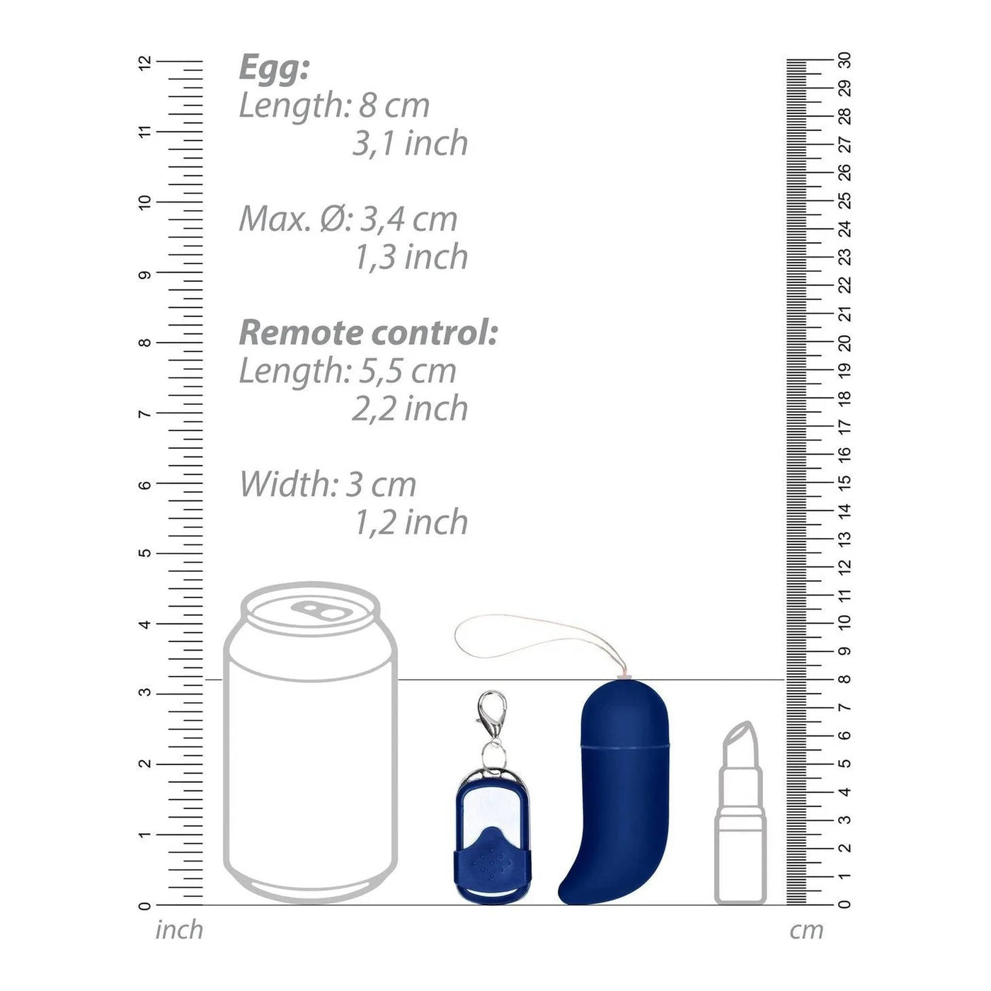 Wireless Vibrating G-Spot Egg - Big - Blue