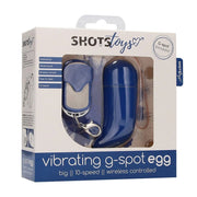 Wireless Vibrating G-Spot Egg - Big - Blue