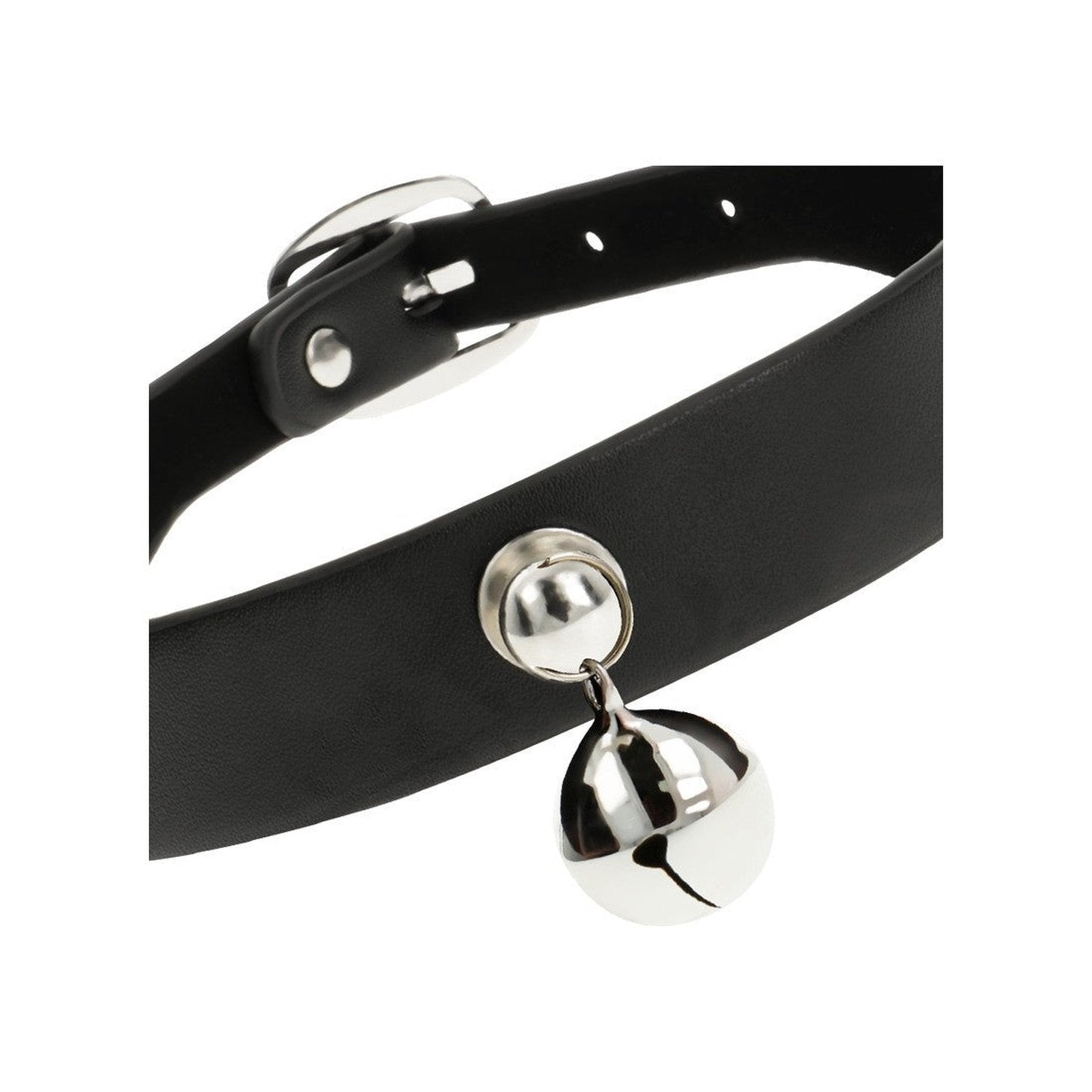 Choker in Pelle Vegana "Circle Bell" Coquette