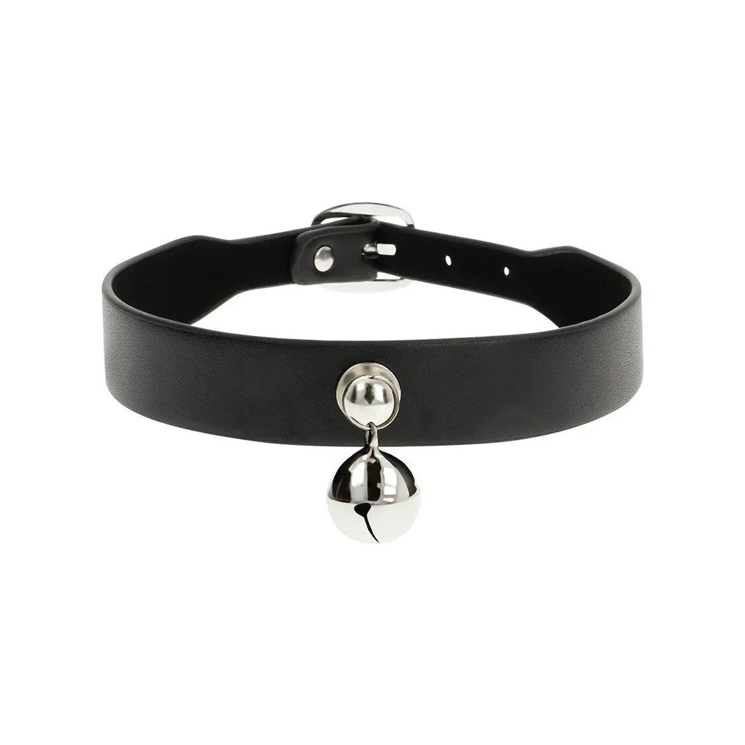 Choker in Pelle Vegana "Circle Bell" Coquette