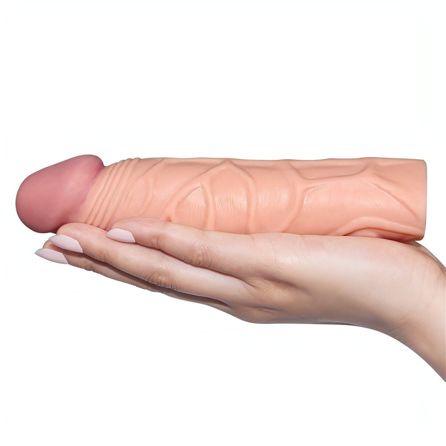 Guaina Fallica Realistica da 17 cm e 2.5 di estensione - Rosa Carne Lovetoy