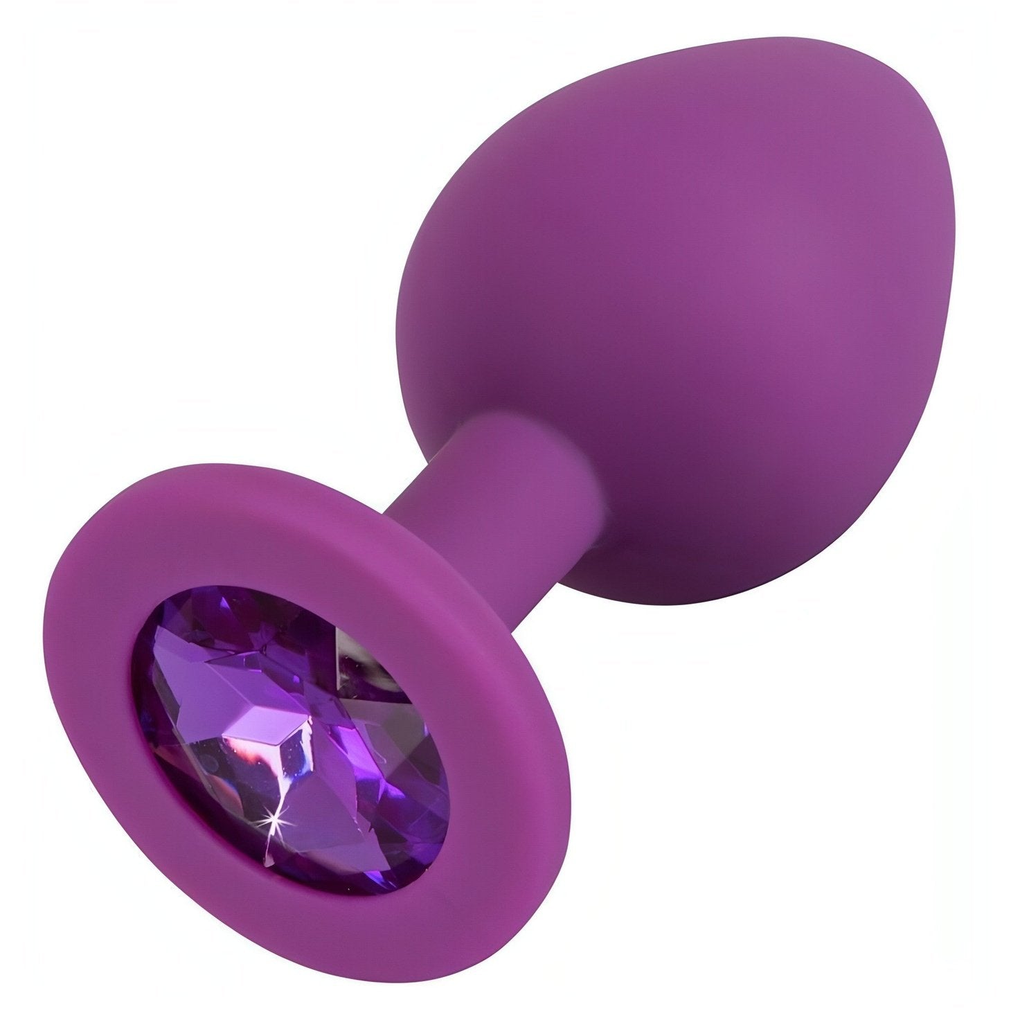 Plug anale in silicone con diamantino viola - Medium You2Toys