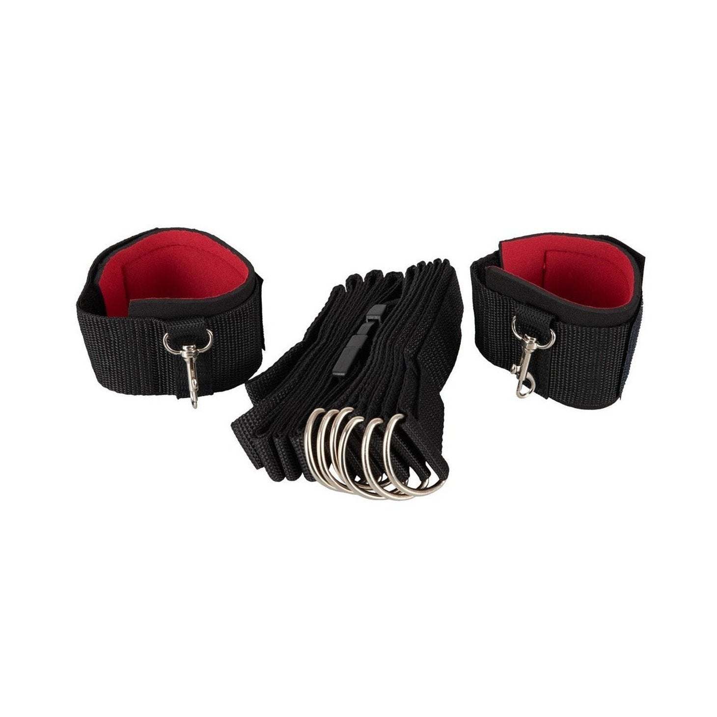 Set Costrittivo da Letto - Due cavigliere/polsiere con strap regolabile e ganci per presa larga o presa stretta You2Toys